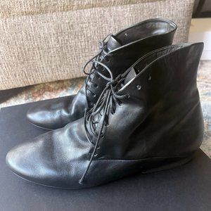 Marsèll Lace-Up Leather Booties, Black, 39